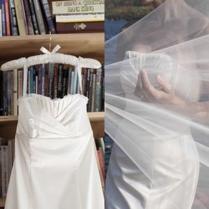 Strapless Ivory Wedding Bridal Dress by Modern Trousseau